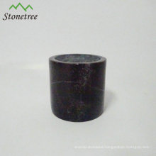 Black granite candle jar marble stone candle cup